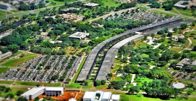 Campus Darcy Ribeiro e parte da Asa Norte, no Plano Piloto