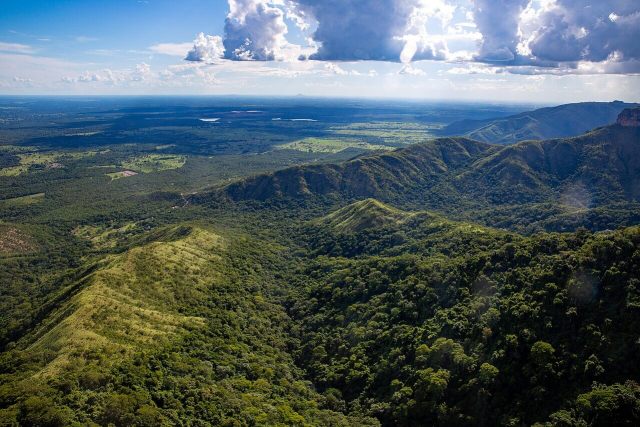 Imagem aérea do Parque Nacional da Chapada dos Guimarães, no Mato Grosso