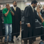 Homem absolvido, após 9 anos preso injustamente, chora no tribunal e vídeo comove as redes