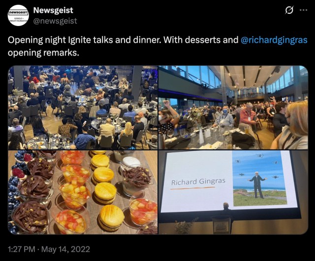 Newsgeist, conferência do Google em Montreal, em 2022