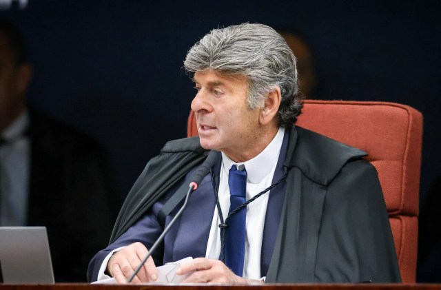 Ministro Luiz Fux durante julgamento do plano de golpe no STF