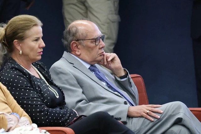 Ministro Gilmar Mendes durante julgamento do plano de golpe no STF